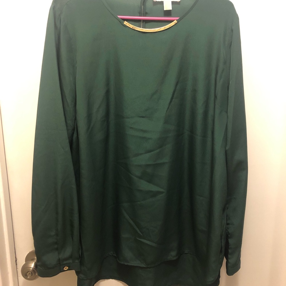 Michael Kors Forest Green Blouse